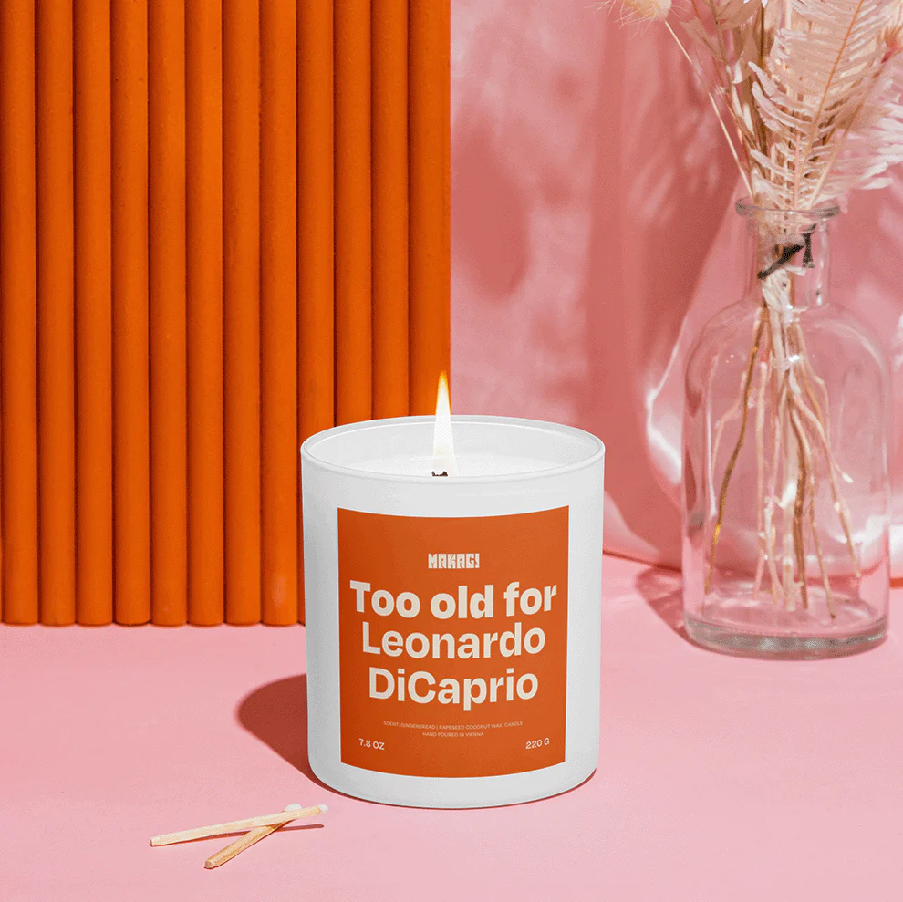 Duftkerze Too old for Leonardo DiCaprio – Bild 2