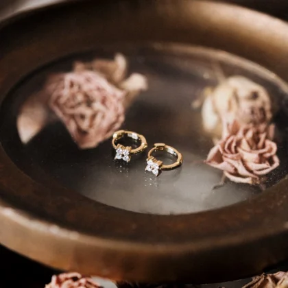 Kristallblüten Creolen