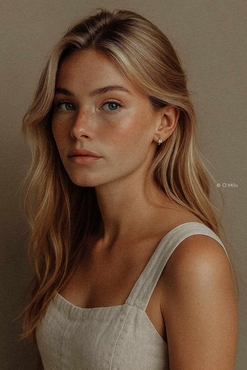 Kristallblüten Creolen – Bild 4