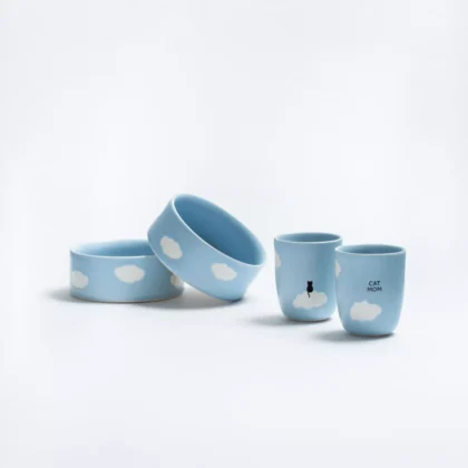 Cloud Meow Set Tassen & Katzennapf 4-teilig
