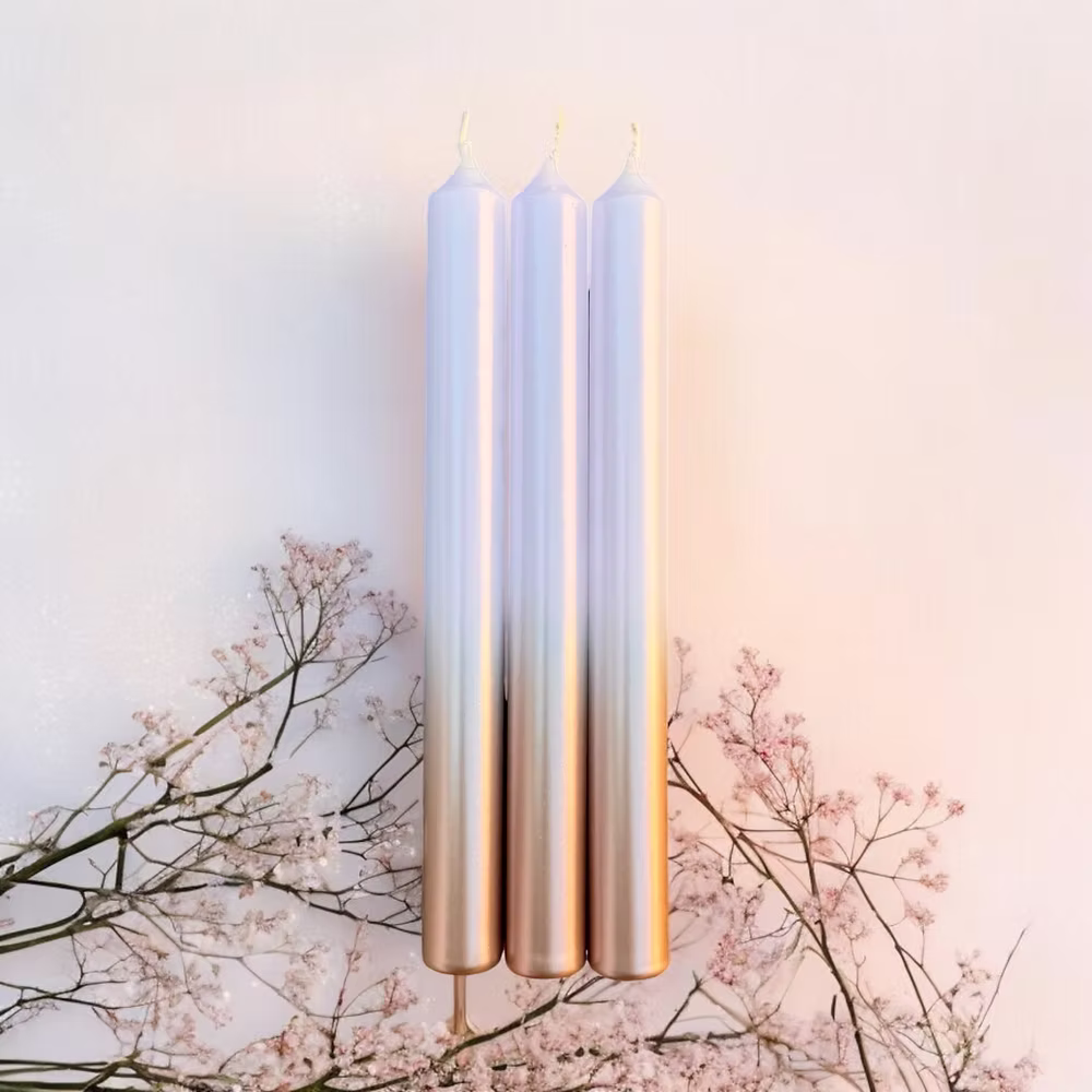 Dip Dye X-Mas Super Glamorous 3er Kerzenset
