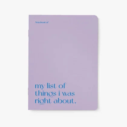 Notizheft Right About