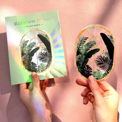 Regenbogen-Aufkleber Pflanzenparadies