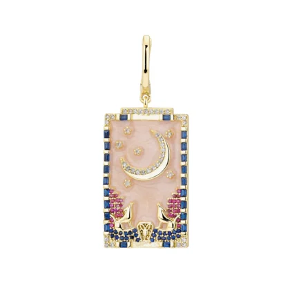 Mond-Tarotkarte Creolen-Ohrhänger