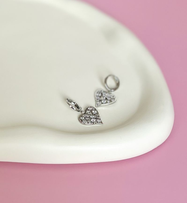 Bright Diamond Heart Ohrringe