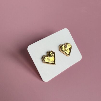 Glitter Herz Ohrstecker