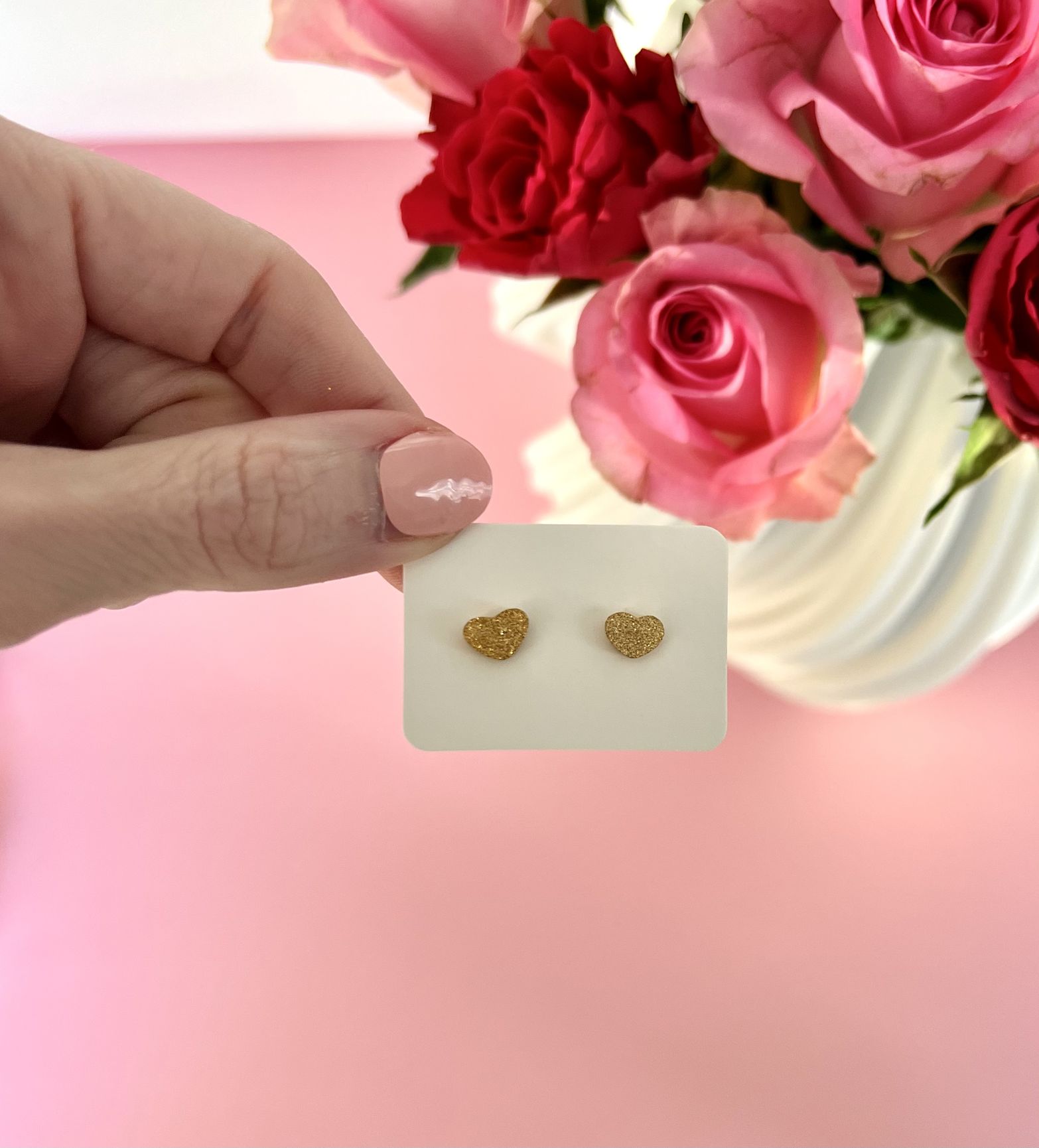 Confetti Heart Ohrstecker – Bild 2