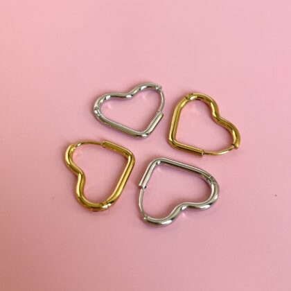 Heart Outline Ohrringe