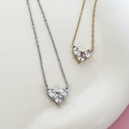 Diamond Mosaic Heart Halskette