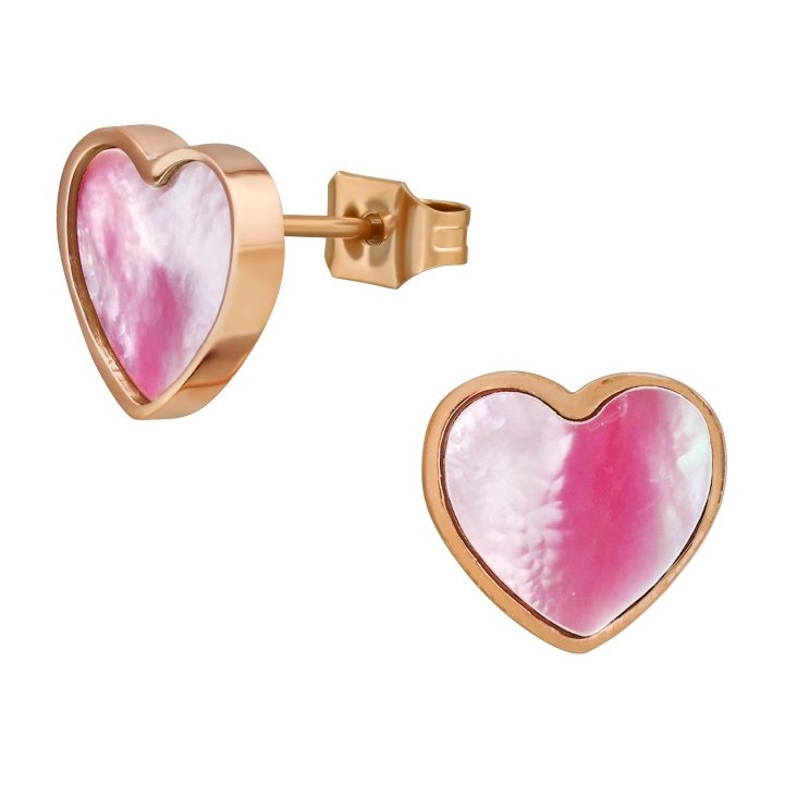 Perlmutt Herz Ohrstecker – Bild 5