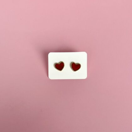 Rotes Herz Ohrstecker