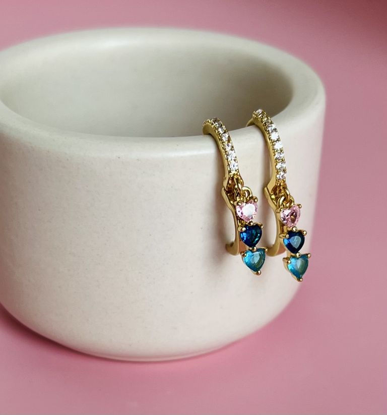 Triple Hearts Ohrringe