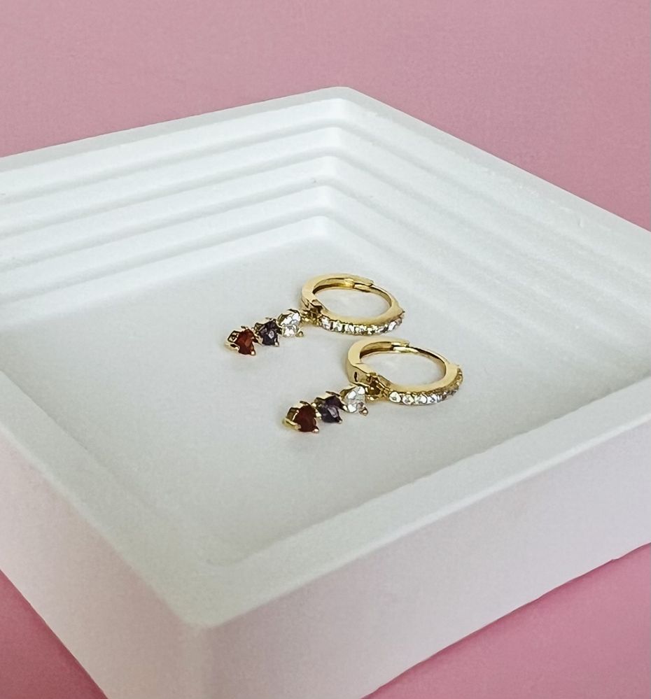 Triple Hearts Ohrringe – Bild 3