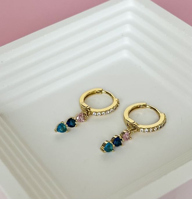 Triple Hearts Ohrringe – Bild 4